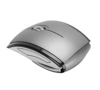 Zunate Folding Wireless Mouse Portable 2.4G Ergonomic Computer Mouse with Magnetic Power Switch, Foldable Travel for Laptop PC Users On The Go (Gray)