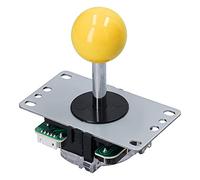 Zunate Game Joystick Kits DIY Parts Delay USB Encoder + 8 Way Joystick + 10x Push Buttons for MAME PC Game DIY Projects (Yellow)