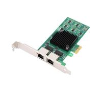 Zunate Gigabit Ethernet Network Card, PCI Express X1 Dual RJ45 Port 10 100 1000Mbps Gigabit Desktop with Gold Finger Plating for 82574L Chipset for PC