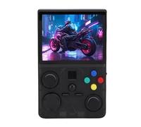 Zunate Handheld Game Console HD Screen WiFi Open Source Dual Joystick for Home and Travel ABS Black Portable Retro Video Game Console for System (128G)