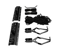 Zunate Heavy Duty Garage Ceiling Hoist Pulley System for Overhead Storage - 8 to 16 Ft Ceiling Lift for Roof Box, Bike, Attic, Kayak - 4-Point Support, 49.6lb Capacity
