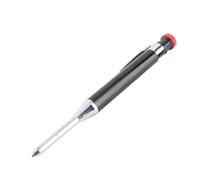 Zunate Heavy Duty Mechanical Carpenter Pencil with Built-in Sharpener, Long Nose Deep Hole Woodworking Pencil for Construction Marking on Wood, Metal, Plastic - 2.8mm Refill, Pocket (Black)