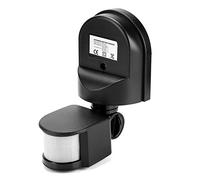 Zunate Infrared Sensor Switch, Infrared Motion Sensor 110V-240V Adjustable PIR Body Motion Infrared Sensor 10A Waterproof Detector Bulb Switch Black, IP44 Level