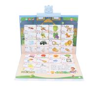 Zunate Interactive Arabic-English Audio Wall Chart, Educational Drawing Board for Learning Numbers, Animals and Fruits, ABS Material