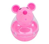 Zunate Interactive Cat Treat Dispenser Toy Engaging Mouse Design for Active Play, Cat Slow Feeder Toy for Travel Food Entertainment, Plastic 2.36x2.76in (Pink)