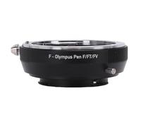 Zunate Lens Mount Adapter, Manual Focus Adapter for F Bayonet Lens to Pen F FT FV Series Cameras