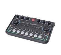 Zunate Live Sound Card, Multi Functional Voice Changer Sound Mixer Board with Intelligent Light Control and 15 Effects, for Live Streaming Podcast Recording Karaoke