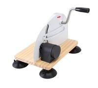 Zunate Manual Bread Cutter with Ergonomic Hand Crank, Stainless Steel & Wood Bread Slicing Tool, Uniform Cutting with Suction Cup for Home Bakery, Café - Versatile Slicer for,