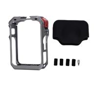 Zunate Metal Cage with Lens Cap Fit for 360 Panorama Camera, Aluminum Case Protective Frame Mount with Multiple Expansion Mount Quick Release with 1/4 Cold Shoe (Silver)