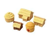 Zunate Mini Farm House Craft Kit - Silo Stone Mill Micro Landscape, Fun Resin Model Educational Toy for Kids & Adults, Handmade Countryside Decor, 5Pcs (5 Styles)