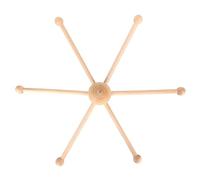 Zunate Natural Wood Baby Mobile Frame | 6-Leg Spherical Crib Mobile Hanger for Nursery Room Decor and Wind Toys, Easy Assembly