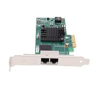Zunate PCI Express Network Adapter, 1000Mbps Gigabit 2 Port NIC with Support for Intel I350-T2 Chip Dual RJ45 Ports PCI Express 2.0 X4 Ethernet Card High Profile for PC