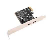Zunate PCIe to Double Type C Expansion Card High Speed ASM1042 Chip for Desktop Computer Efficient Power Management