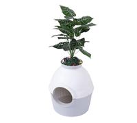 Zunate Plant Litter Box Extra Large Splash Proof for Cats Universal Bathroom Experience Enclosed Cat Litter Box for Home