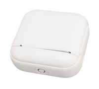 Zunate Pocket Small Thermal Printer, BT 203dpi Portable Thermal Inkless Sticker Maker Machine with 1 Rolls Printing Paper for Phone DIY Bill Photo Memo Wrong Question Printer Photos (White)