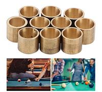 Zunate Pool Cue Ferrules, 9/9.5/10 mm Pool Billiard Cues Tips Copper Pool Cue Shaft Ferrule Replacement for Pool Table Billiard Pool Cue Care(9MM【No teeth】)