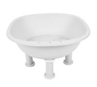 Zunate Postpartum Sitz Bath Seat for Hemorrhoid Relief | Foldable White Maternity Bidet Tub with Deeper Bowl and Anti Slip Base (White)
