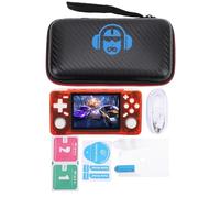 Zunate Retro Handheld Game Console, 3.5 Inch HD Screen Portable Gaming Player with RK3326 64bit Chip, for MAME N64 DC GBC SFC Emulators (Transparent Red)