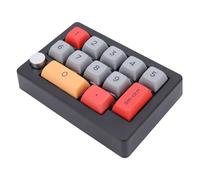 Zunate RGB Mechanical Numpad, 12 Keys +1 Rotary Tuning Dial with Metal Knob Backlight Hot Swap Macro Programmable OSU Number Pad with Type C Wired Connection for Video Game Music (Black)