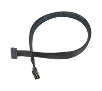 Zunate SFF 8654 8x to SFF 8654 8x Cable, 0.5m Low Profile Slim SAS 24Gbps High Speed Data Cable with Reinforced Nylon Woven Layer 85Ω for Server Cloud Computing Enterprise Storage