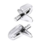 Zunate Shelf Pegs Pins for Cabinet, L Shaped Support Holder Bracket for Bookshelf Wardrobe Closet, Heavy Duty Carbon Steel with Anti-Slip Sleeves, 13mm Raised Side Wings, 1/8 Inch Drill (355 100pcs)
