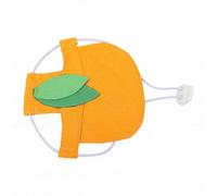 Zunate Small Dog Sun Protection Hat Breathable Fabric for Toy Poodles, Maltese Ideal for Beach Walks Orange 5.91x5.31in Fabric (Orange)