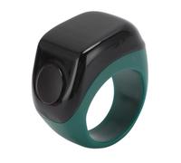 Zunate Smart Rings Counter, Electronic Finger Counter, Prayer Reminder Counter, Digital Tasbeeh Tasbih with Vibration Reminder, 0.42in Screen, Touch Control, for Muslim (Green)