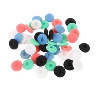 Zunate Sponge Earbud Cover 50pcs Reusable Bass-Enhancing Tip for CD DVD Mobile Tablet Headphones Black White Red Blue Green