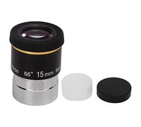 Zunate Telescope Eyepiece, 15mm 1.25inch Super Wide Angle Telescope Lens 66 Degree Apparent Field Telescope Accessory, M28.6 x 0.6mm Standard, FMC Green Film Metal