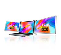 Zunate Triple Portable Monitor - 15.4" Full HD 1080P IPS Display, Triple Screen for Laptops 15.6-17.3
