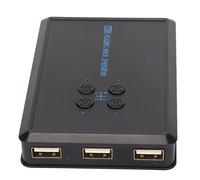 Zunate USB 2.0 Switch Selector, 4K KVM Switcher Adapter USB Peripheral Switcher Box Hub for Mouse, Keyboard, Scanner, Printer, PCs Compatible with Windows for Linux for IOS for Android