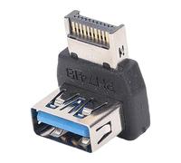 Zunate USB 3.2 Type E 90 Degree Adapter, 10Gbps High Speed Front Panel Internal Connector with Multi Layer Circuit Board, for Motherboard Upgrade (PH741B)