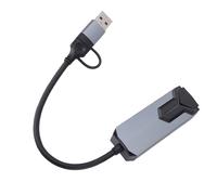 Zunate USB C to Ethernet Adapter, 2.5Gbps LAN RJ45 with USB A Dual-Port Wired Network Adapter for OS X Linux Chrome OS IOS Thunderbolt 3 4 5 Devices