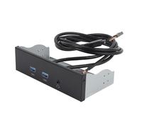 Zunate USB3.2 GEN1 Hub Front Panel Bracket, 5.25 Inch 3 Port 19 Pin Front Panel to Motherboard Optical Drive Front Panel Hub Front Panel Floppy Disk Bay Adapter for 7 8 10 11 2003 for