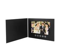 Zunate Video Greeting Card, Electronic LCD Screen Digital Brochure with 1 Pack Stickers, for Product Publicity Wedding Decorations Corporate Promotions (10inch)
