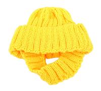 Zunate Warm Winter Pet Cap with Secure Fit Knitting for Cozy Walks and Gorgeous Photos, Ideal for Dogs (Yellow)