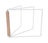 Zunate White Metal Countertop Hand Towel Rack Easy Installation Dishcloth Holder for Quick Drying in Kitchens and Bathrooms