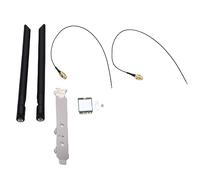 Zunate WiFi 6E Card, Triple Band 160MHz 2.4G 5G 6G Network Card M.2 Wireless with Dual 8db Antenna Support MU MIMO and 1024QAM Technology for Laptop Desktop PC 10 11