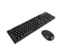 Zunate Wireless Mechanical Gaming Keyboard, 2.4G 104 Keys Keyboard and Mouse Combo with High & Low Key Layout Design Anti Fading Gaming for PC (Black)