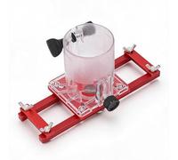 Zunate Wood Trimmer Router Base, 2 in 1 Aluminum Alloy Slotting Bracket for 65mm Machine, Compact Palm Holder for Furniture Chamfering - Self Centering Tool