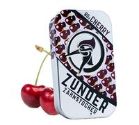 ZUNDER Toothpicks, Toothpicks with Flavour, Pack of 80 in Stylish Tin, Perfect for Teeth Cleaning, or Quitting Unwelcome Habits, Intense Taste (Cherry)