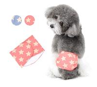 Zunea 1Pack Small Dog Nappies Belly Band Wraps for Male Dogs Star Pattern Puppy Incontinency Diaper Non-absorbable Water-resistant Breathable Mesh Physiological Sanitary Pants Pink M