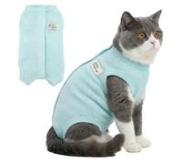 Zunea Cat Recovery Suit After Surgery, Soft Breathable Kitten Puppy E-Collar Alternative for Abdominal Wounds or Skin Diseases, Post-Surgery Protection Suit for Small Dogs Green S