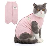 Zunea Cat Recovery Suit After Surgery, Soft Breathable Kitten Puppy E-Collar Alternative for Abdominal Wounds or Skin Diseases, Post-Surgery Protection Suit for Small Dogs Pink M