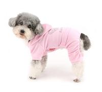 Zunea Cute Crown Fleece Dog Hoodie Sweater Jumpsuit for Extra Small/Small Dogs Soft Warm Winter Fall Puppy Clothes Female Dogs Overalls Outfit Cold Weather Pet Apparel for Chihuahua Yorkie Babypink S