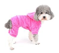 Zunea Cute Crown Fleece Dog Hoodie Sweater Jumpsuit for Extra Small/Small Dogs Soft Warm Winter Fall Puppy Clothes Female Dogs Overalls Outfit Cold Weather Pet Apparel for Chihuahua Yorkie Pink S