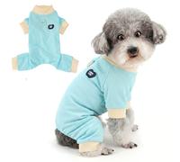 Zunea Dog Clothes Jumpsuits for Small Dogs Puppy Overalls Outfits with D-Ring Soft Breathable Daily Romper Pet Chihuahua Yorkie Indoor Pyjamas Outdoor Wearing for Walking Blue M