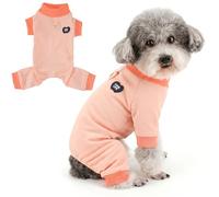 Zunea Dog Clothes Jumpsuits for Small Dogs Puppy Overalls Outfits with D-Ring Soft Breathable Daily Romper Pet Chihuahua Yorkie Indoor Pyjamas Outdoor Wearing for Walking Pink M