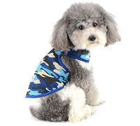 Zunea Dog Shirts for Small Dogs Summer Puppy Clothes Camo Basic Tank Top Soft Mesh Cool Vest T-Shirt Doggie Apparel for Tiny Small Dogs Chihuahua Cats Blue S