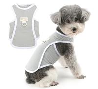 Zunea Dog Shirts for Small Dogs with Leash Ring Summer Puppy Cooling Vest Clothes XS/S Size Pet Sleeveless Basic Shirt Soft Stretchy Chihuahua Toy Poodle Doggie Apparel Gray L